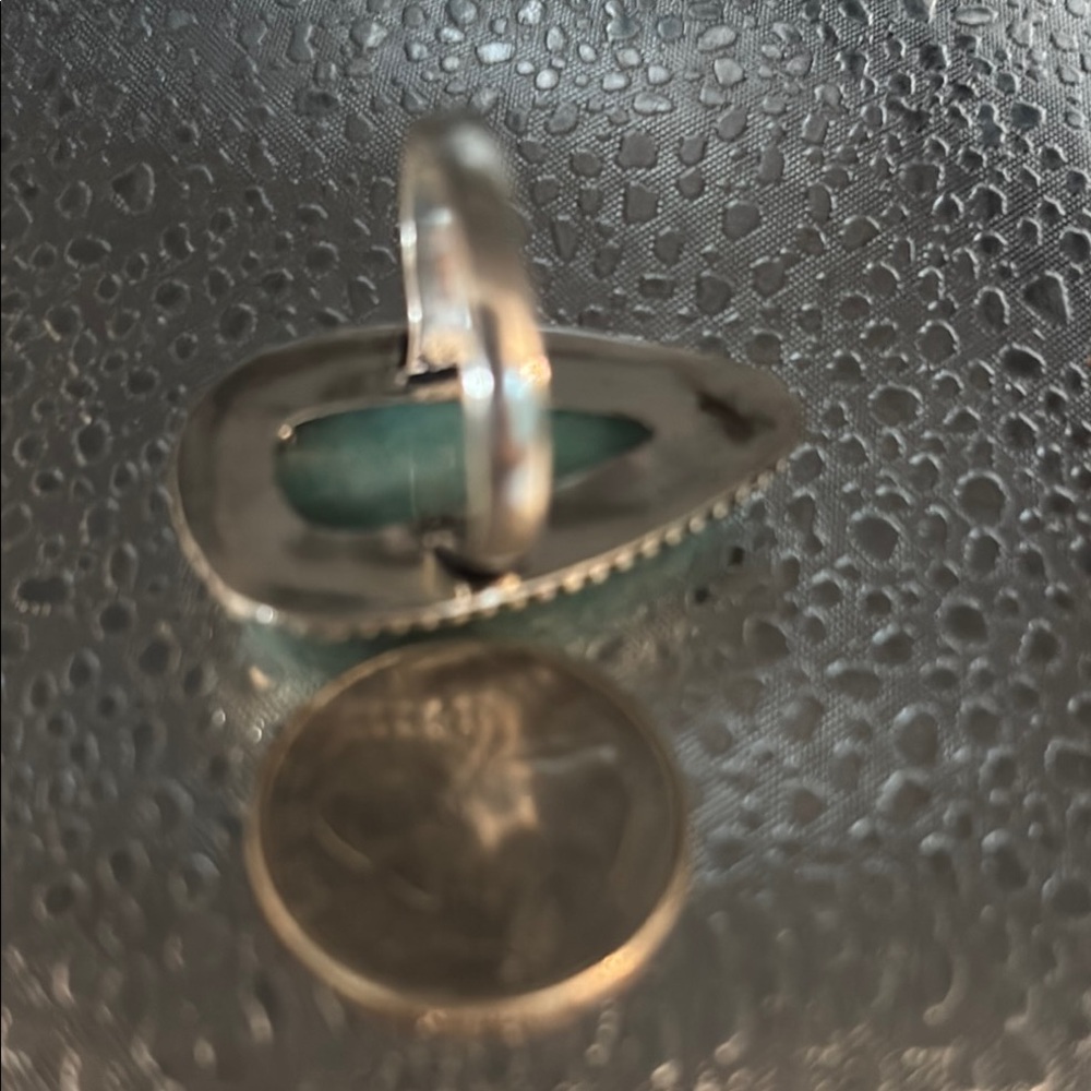 Size 11.5 Amazonite Statement Ring Wow - image 4
